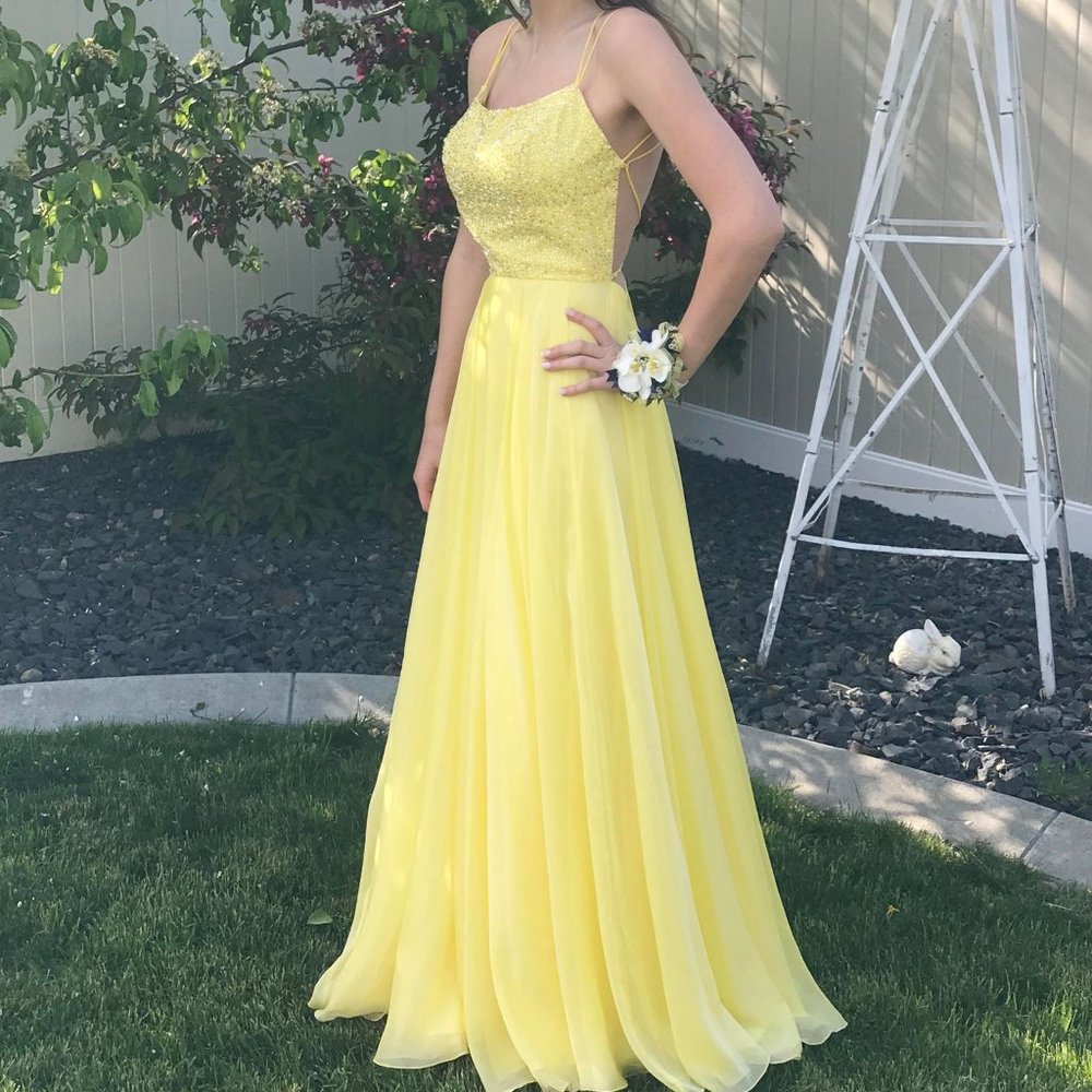 Yellow Sherri Hill Prom Dress #52591